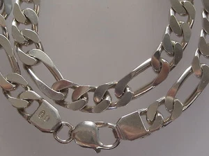 Hermosa cadena blindada de plata 925 cadena de plata de ley collar - Imagen 1 de 1