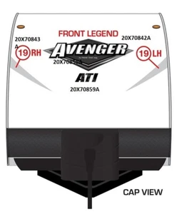 2018 Prime Time Avenger ATI Travel Trailer - Front Cap RV Decals - Picture 1 of 3