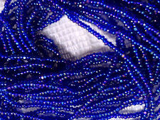 Vtg 1 Hank Cobalt Blue Iris Seed Bead Charlotte Cut Size 13/0 #092310a