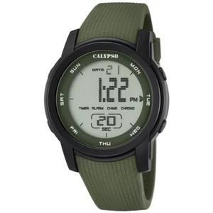 Reloj Calypso digital K5698/4 correa de caucho verde con detalles negros - Imagen 1 de 1