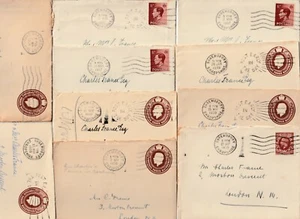 1935/9 10 x SHREWSBURY COVERS MACHINE & SLOGAN PMKS KGV & KEVIII - POSTAL STATy - Picture 1 of 2