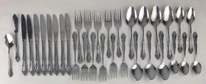 Rogers Stanley Roberts Dream Rose Stainless Flatware Mixed Lot 33 Pcs Vintage - Picture 1 of 13