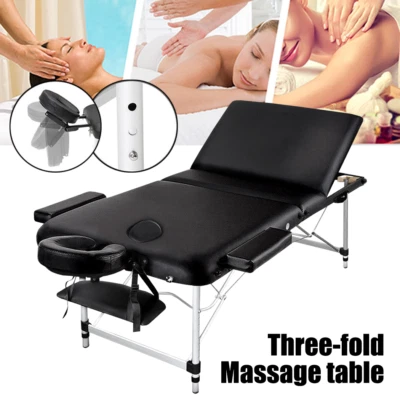 185cm Massage Table Portable Aluminium Massage Bed Beauty Chair Therapy Folding - image 1 of 4