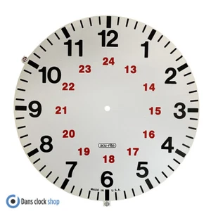 Neu 12'' Karte Sytrene Militär Uhr Ziffernblatt Gesicht - Schwarz & Rot - USA - Imagen 1 de 1