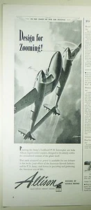 Anuncio de revista Allison GMC AIRCRAFT LG Half-Pg de colección 1941: Segunda Guerra Mundial P-38 INTERCEPTOR - Imagen 1 de 1