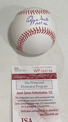 Ozzie Smith “HOF 02” Cardinals Signed Official MLB Baseball!! JSA # WP368798 - Image 1 of 2
