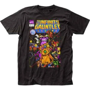 Infinity Gauntlet T-Shirt Thanos Grafik schwarz Marvel Comics NEU - Bild 1 von 1