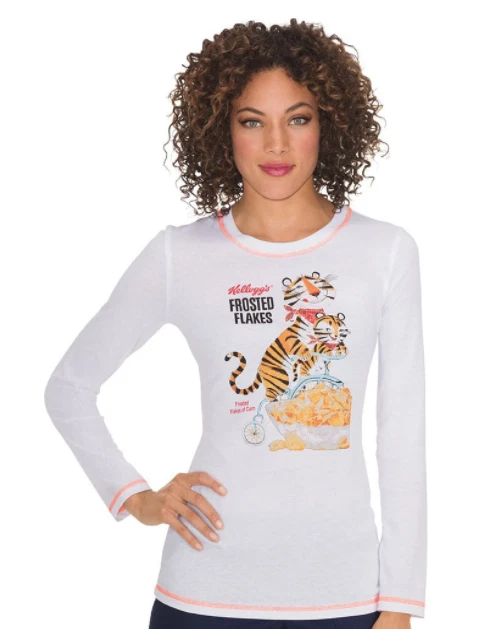 {SM} Koi Prints Women's Kellogg's® Ariel Tony The Tiger Print Long Sleeve Tee - Image 1 of 1