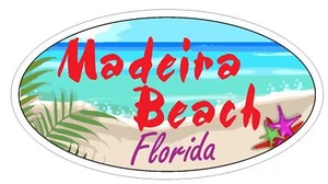 Madeira Beach Oval Autoaufkleber oder Helmaufkleber D3730 Florida - Bild 1 von 1