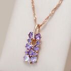 Wedding Necklace & pendant 585 Rose gold 14k with Purple zircon women Jewelry