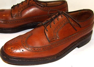 ¡ZAPATOS DE VESTIR VINTAGE FLORSHEIM IMPERIAL KENMOOR MARRÓN ALA LARGA! 5 CLAVOS! USA! 7,5D - Imagen 1 de 17