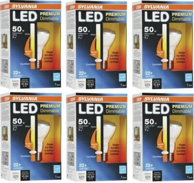 Qty 6 Sylvania R20 7W/ 50W Energy Saving Dimmable Indoor/Outdoor LED Flood Light - Image 1 of 3