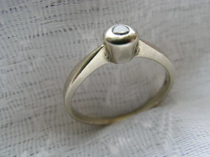 RING WIEß GOLD 585-ER MIT 0,10 CARAT DIAMANT - Bild 1 von 3