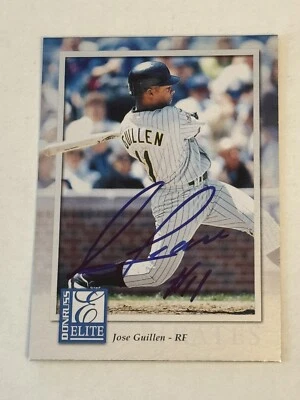 Jose Guillen 1998 Donruss Elite Authentic Signed Autograph Auto Card Pirates MLB - Image 1 of 3
