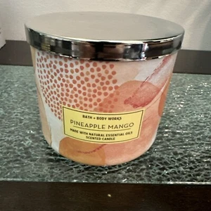 Bath and Body Works PINEAPPLE MANGO 3-Wick Candle 14.5 oz - Picture 1 of 4