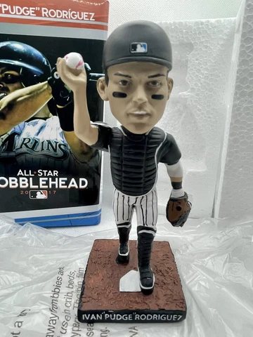 Ivan "Pudge" Rodriguez HOF Bobblehead Miami Marlins All Star Game SGA New In Box Cover