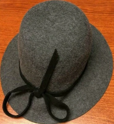 Chapéu Scala feito à mão 100% lã-desde 1921-cor: cinza com fita preta-tamanho único-novo com etiquetas - Imagem 1 de 4