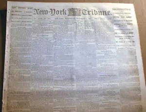 Lot of 75 COMPLETE ORIGINAL US newspapers dated between 1820  &1889   100+YrsOld - Picture 1 of 5