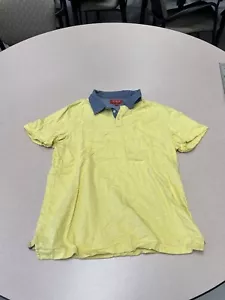 Guess Men’s Size Xl Yellow Short Sleeve Button Up Shirt Regular Fit Pockets 316 - Picture 1 of 8