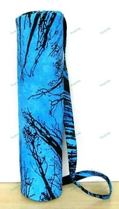 Blue Black Yoga Mat Carrier Bag Mandala Large Bags With Shoulder Strap Yoga Bag - Picture 1 of 8