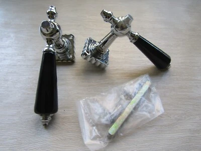 lever on rose door handles lever latch mortice door handles Vintage retro - Image 1 of 2