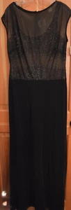 Vestido Tadashi Negro con Cuentas Negras en Corpiño Talla 12 Nuevo con Etiqueta MFRP $320 - Imagen 1 de 7