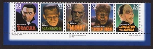 Scott #3172a (3168-72) Classic Movie Monsters Plate # Strip of 5 Stamps MNH Bott - Picture 1 of 1