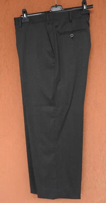 Pantalones de vestir de lana grises Luciano Barbera para hombre (54) W37 L28 Foto 1 de 4