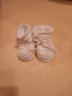 Baby shoes Reborn newborn doll shoes white glitter yarn new first-time shoe baptism