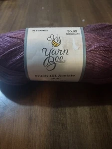 Yarn Bee    Stitch 101   Acetate    Plum - Picture 1 of 2
