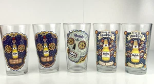 Modelo Especial Dia De Los Muertos Cerveza Glass Beer Pint Lot Day Of The Dead - Picture 1 of 7