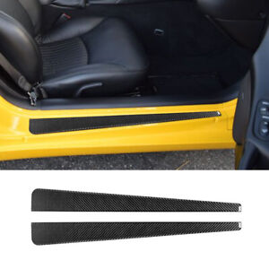 Door Sill Accent Carbon Fiber Interior Trim For Chevrolet Corvette C5 1998-2004