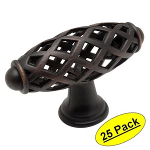 *25 Stück* Cosmas Schrank Hardware Öl eingerieben Bronze Vogelkäfig Knöpfe #1749ORB - Bild 1 von 1