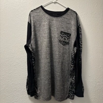 Southpole 3XL Camisa Hombre Patrón Geométrico Negro Gris  Foto 1 de 4