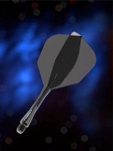 Winmau Fusion NO6 schwarz Intermediate integrierte Dart Flights und Vorbauten 28mm - Bild 1 von 5