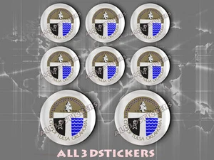 8 x 3D ROUND Resin Domed Flag Tulsa - USA Adhesive Decal Vinyl - Picture 1 of 1