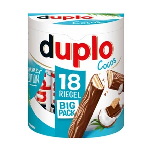 Duplo Cioccolato Al Latte Cocco Waffle 18 Barrette Con Crema Di Cocco 327g - Bild 1 von 1