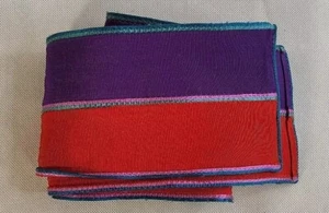 Cinturón de tela mediano vintage años 90 temático púrpura y rojo para mujer - Imagen 1 de 2