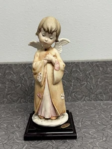 1983 Giuseppe Armani “Little Angel” 7”Figurine Wooden Base Florence,Italy #0620C - Picture 1 of 10