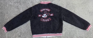 Forever 21 Disney X Happy Mickey Mouse Black Sherpa Fleece Zip Up Jacket Size S - Picture 1 of 7
