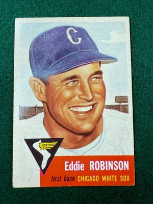 1953 Topps - Eddie Robinson #73 Chicago White Sox EX+ glossy centered mild wear - Image 1 of 4