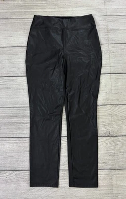 TUCKERNUCK Womens Sz Medium Black Faux Leather Pull On Stretch Leggings Pants - Image 1 of 4