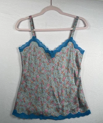 Camiseta sin mangas Dana Buchman cami de seda para mujer talla 8 M Fairy Coquette Y2K usada en excelente estado Foto 1 de 4