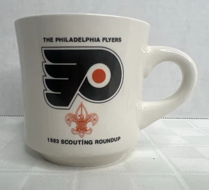 RARE VTG Boy Scouts Of America 1983 Round Up Philadelphia Flyers Coffee Mug (D1) - Picture 1 of 13