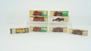 Minitrix scala N caboose lotto 8x PRR B&O L&N UP SF L&N B5 - Foto 1 di 9