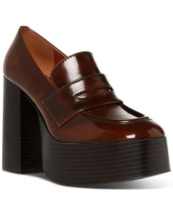 Madden Girl Cherilyn Platform Tailored Loafers Bone Brown ruboff SZ 5.5m - Picture 1 of 2