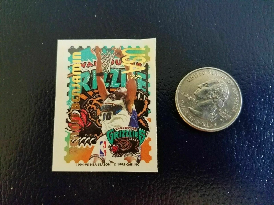 Benoit Benjamin Vancouver Grizzlies NBA 1995 CME Stamp STICKER USA  RARE ODDBALL - Image 1 of 1