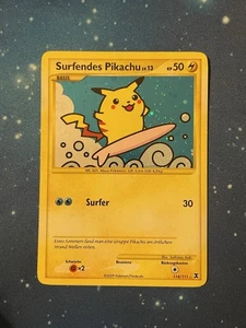 Pokémon SURFENDES PIKACHU Holo RISING RIVALS 114/111 2009 segreto raro basso giocato - Foto 1 di 7