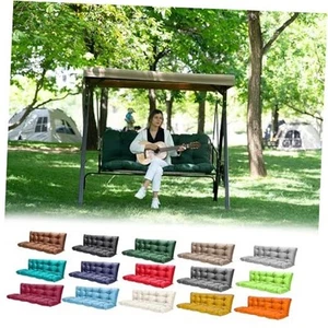 Outdoor Swing Cushions,Waterproof Swing Cushions 3 60x 40 x 4 inches Dark Green - Picture 1 of 7