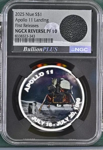 2025 Niue Apollo 11 Landing NGCX Reverse PF 10 FR Neil Armstrong Flight Jacket - Bild 1 von 2